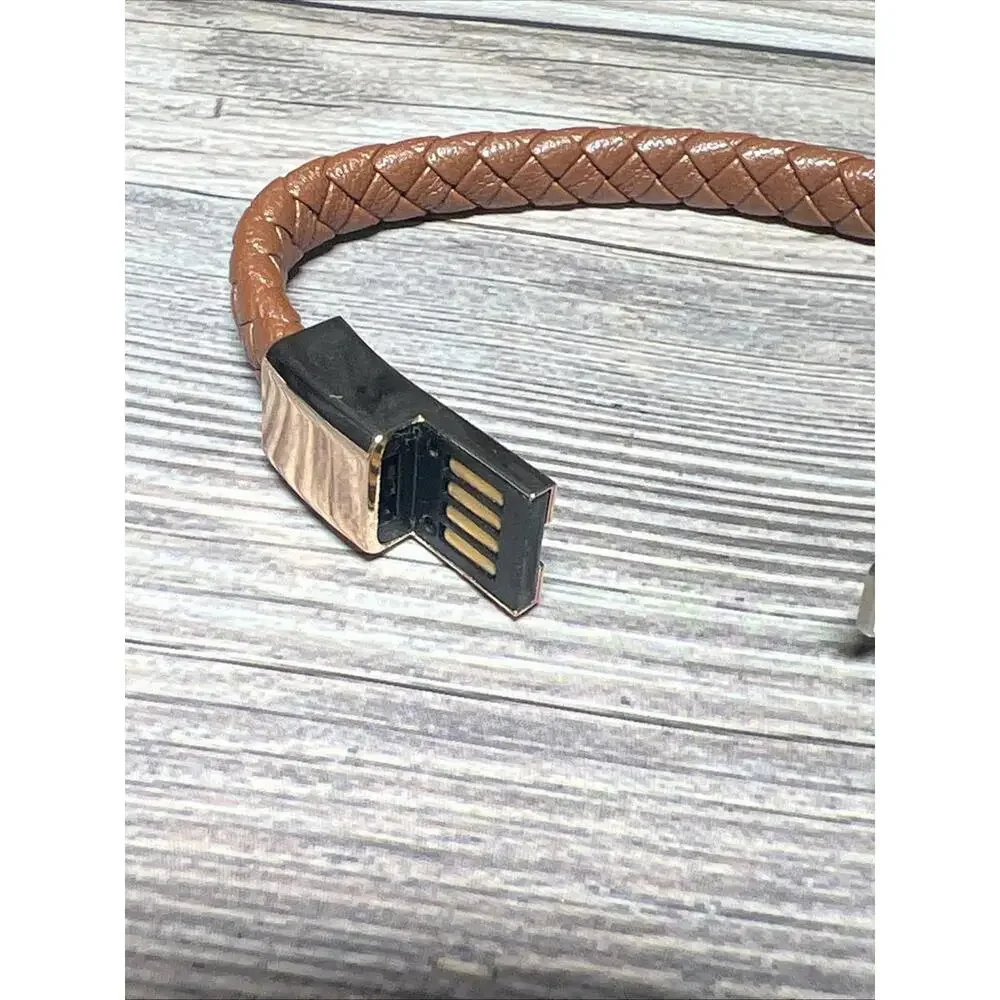 Apple Charging Cord Brown Braided Bracelet